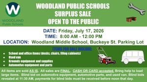 Flyer for Surplus Sale